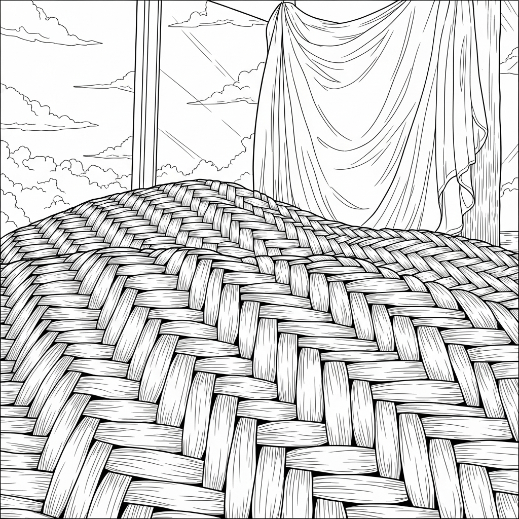 Challenging Zigzag Fabric Weave Pattern Coloring Page coloring page printable