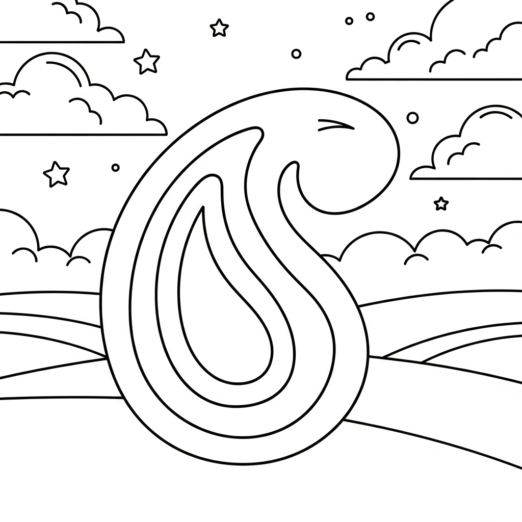 Colorful Paisley Textile Design Coloring Page coloring page
