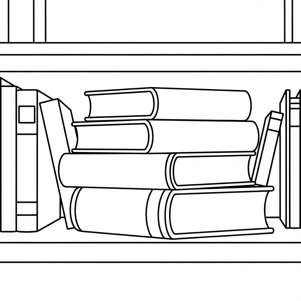 Fun Stack of Books Coloring Page for Kids coloring page