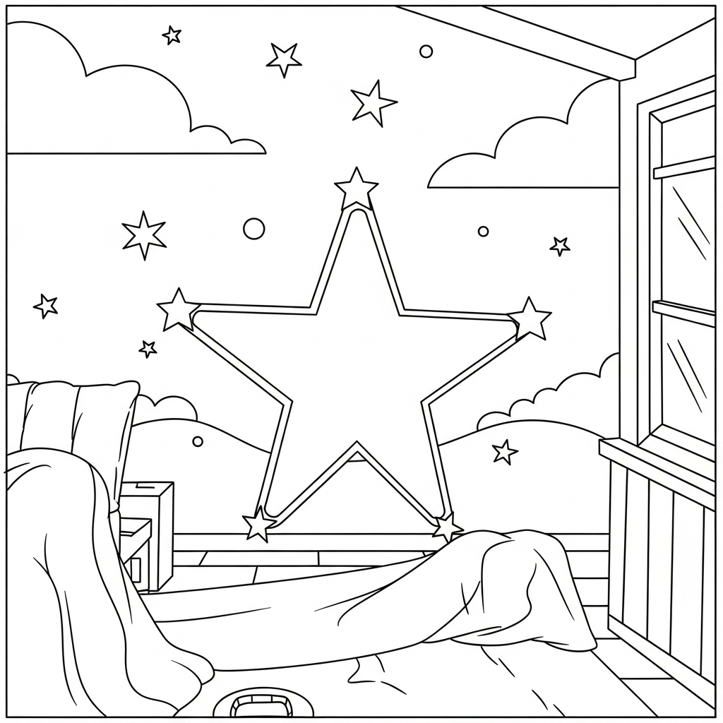 Fun Star Constellation Coloring Page for Kids coloring page